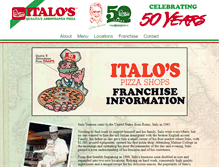 Tablet Screenshot of italospizza.com